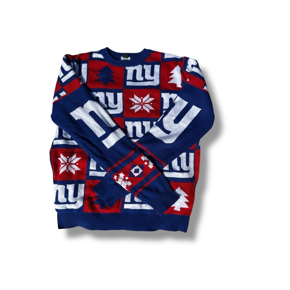 New York Giants NFL Ugly Christmas Sweater Knit Holiday Men’s Large